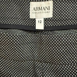 Armani Collezioni Monochrome Patterned Pants